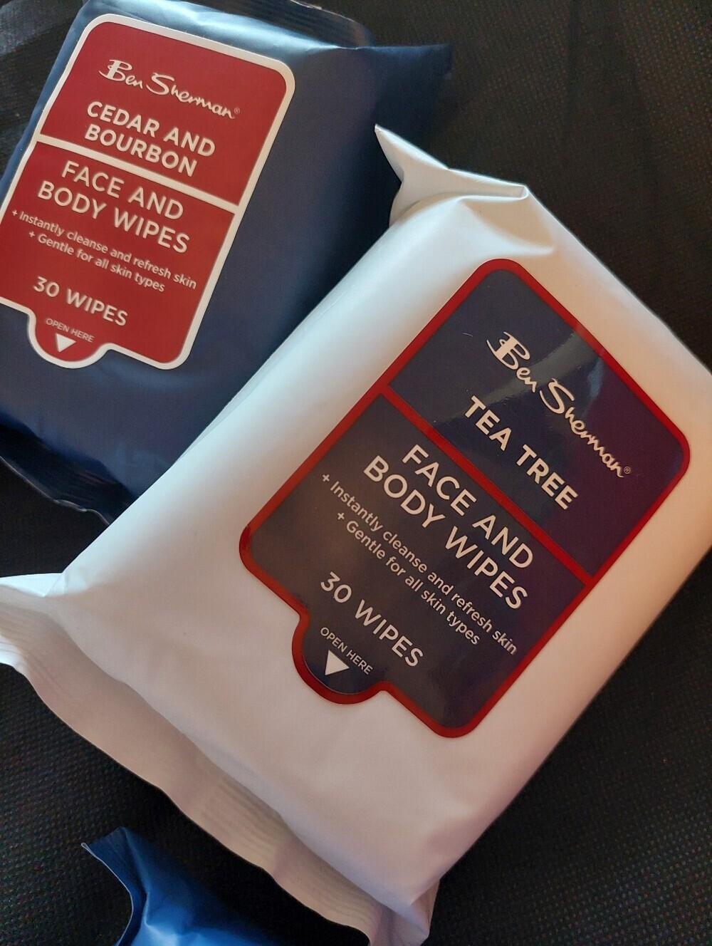4 Pack BEN Sherman Face And Body Wipes 120 Total Travel 30 Each Tea Tree Cedar + - Picture 3 of 3
